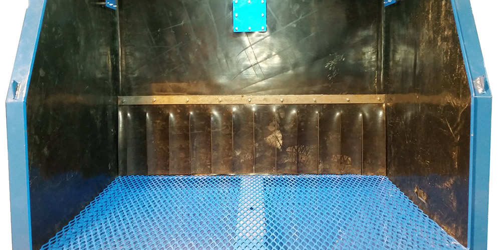 Rubber lined and access to void for fast and clean blasting