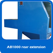 slide custom blast cabinet with rear extension bay